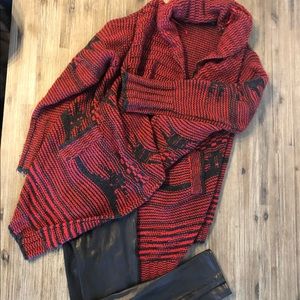Wrap sweater jacket